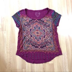 Lucky Brand Mandala bohemian T-shirt